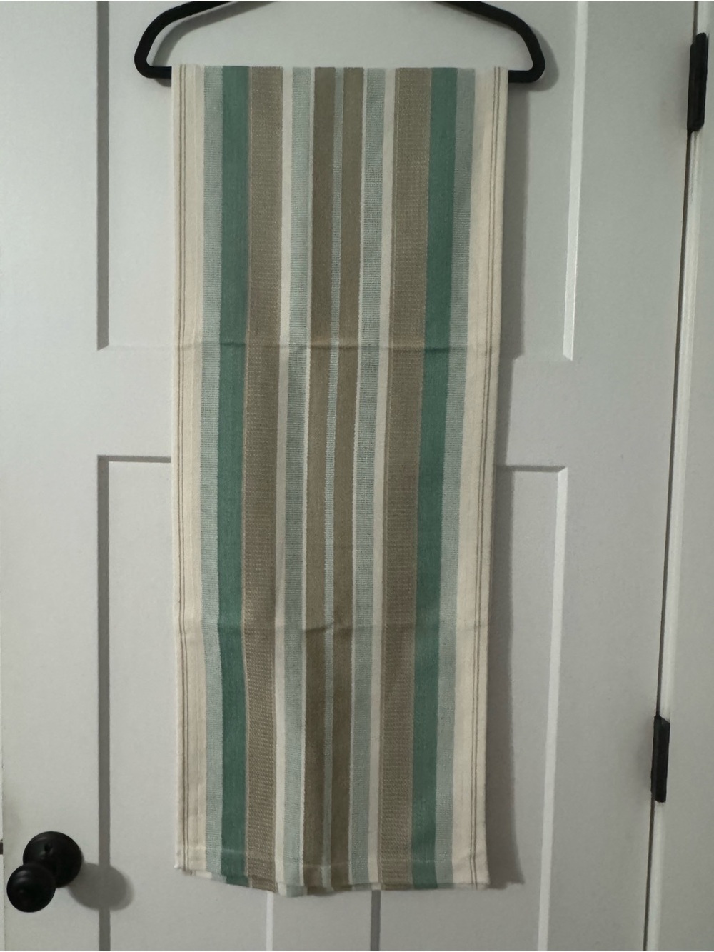 Pier 1 Imports Striped Fabric Table Runner Sage Green Beige Multi-Color
